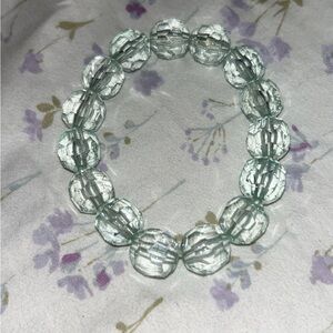 Elegant Clear Beaded Bracelet